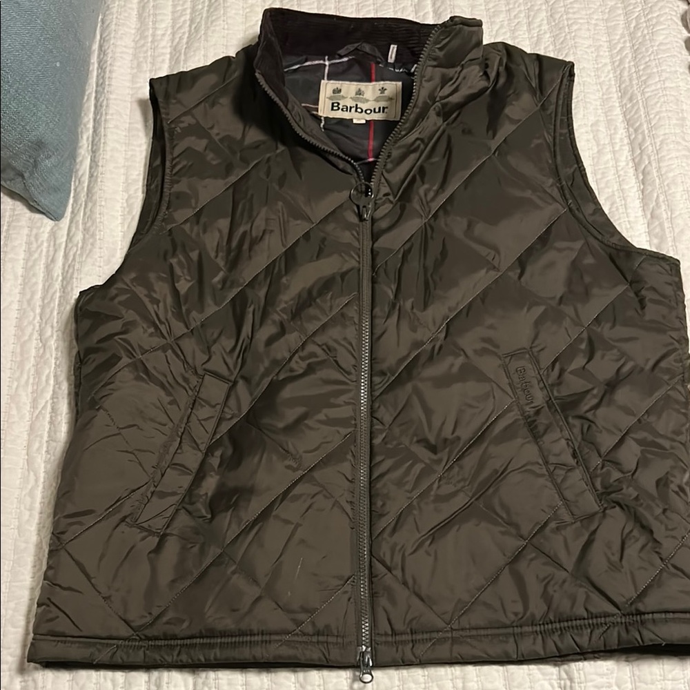 Barbour Dark Green Quilted Vest
